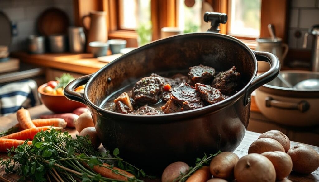 Dutch oven braised venison