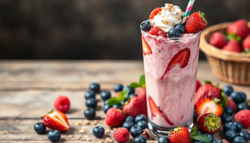 berry blast protein milkshake