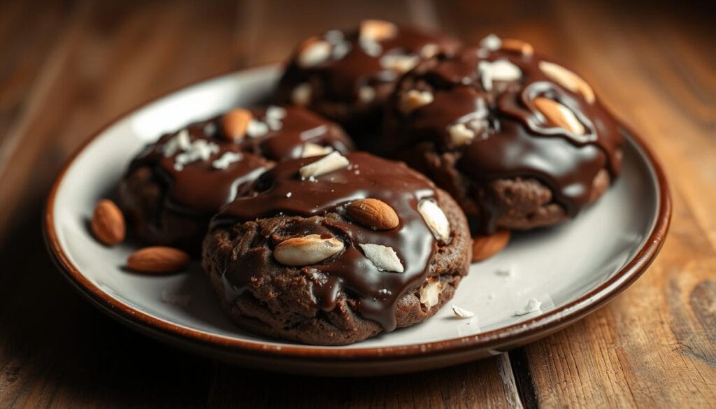 chocolate almond joy cookies