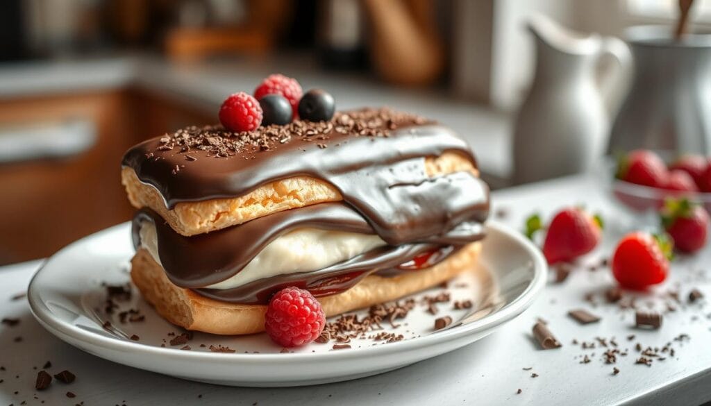 chocolate eclair cake assembly