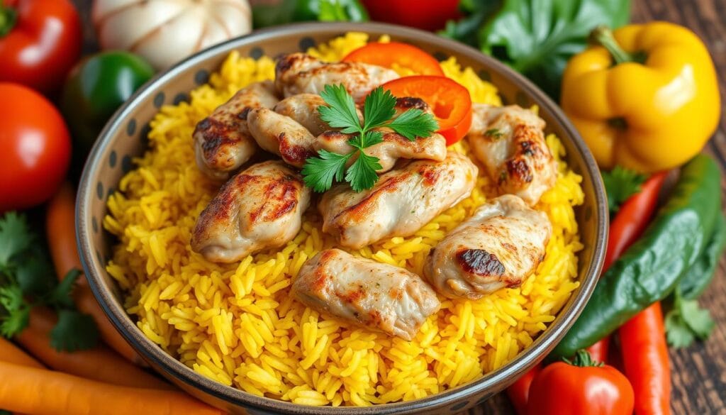 delicious chicken and yellow rice