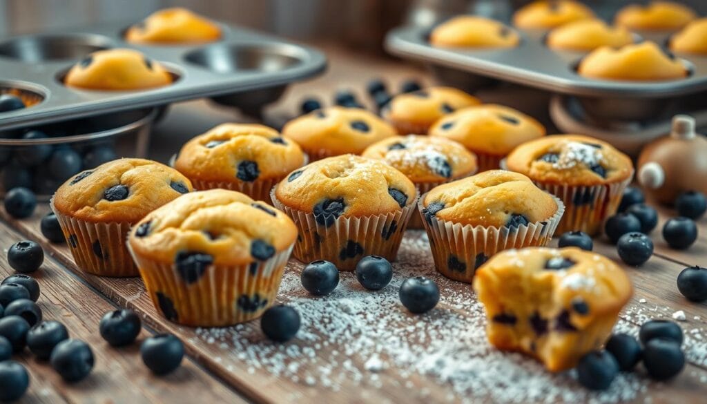 easy mini blueberry muffins