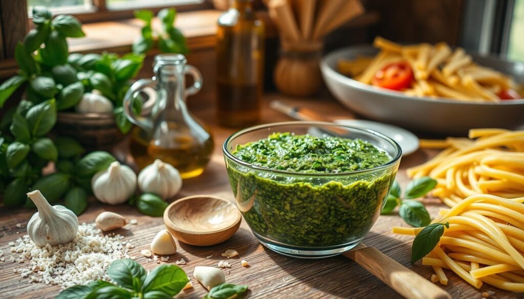 easy pesto recipe without nuts