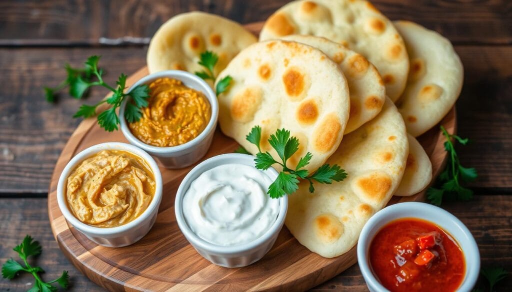 flatbread with dips