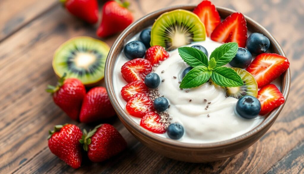 fruit-inspired protein pudding