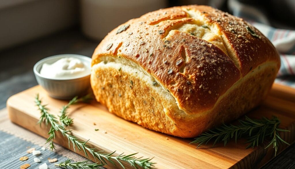 homemade bread with cottage cheese