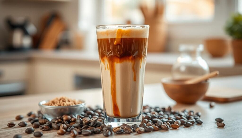 homemade brown sugar shaken espresso