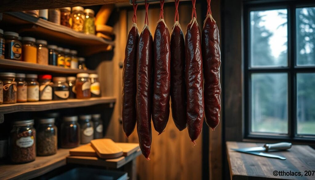 homemade deer sausage storage