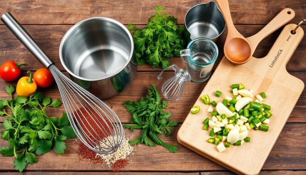 kitchen tools for cajun alfredo sauce