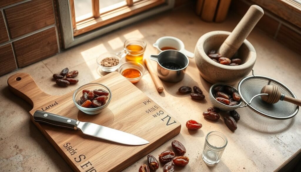 kitchen tools for date palm preparation