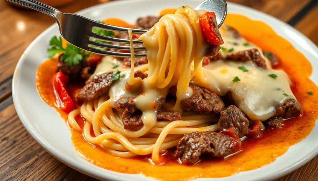 philly cheesesteak pasta recipe