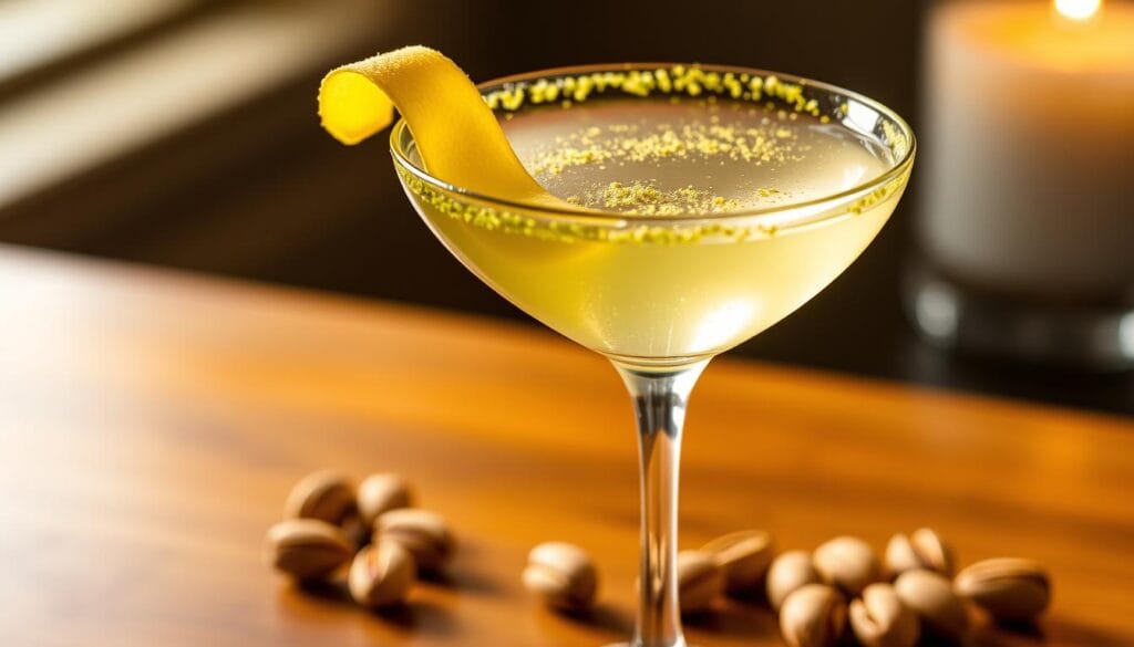 pistachio martini garnish