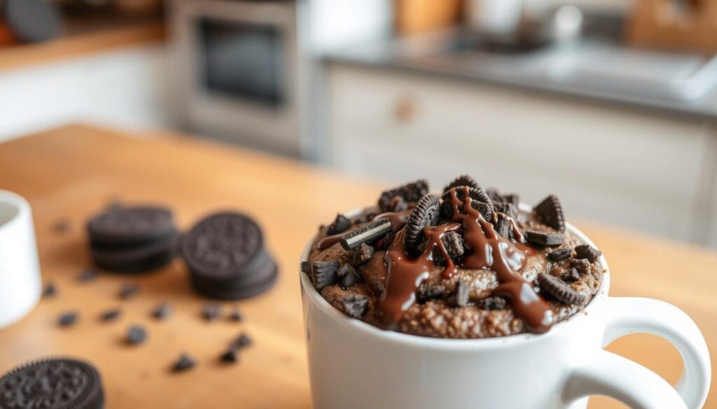 quick oreo mug cake