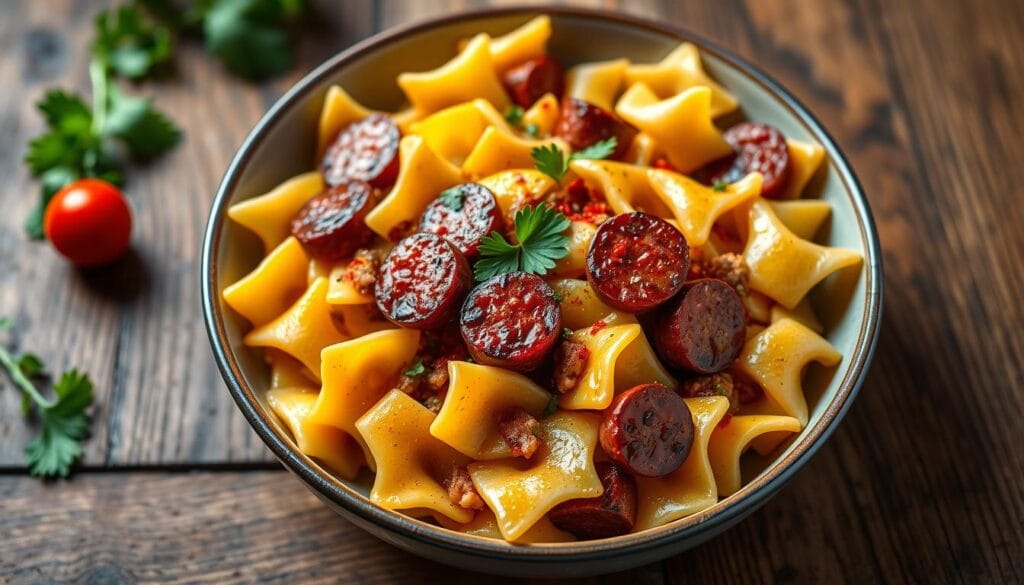 smoky kielbasa pasta